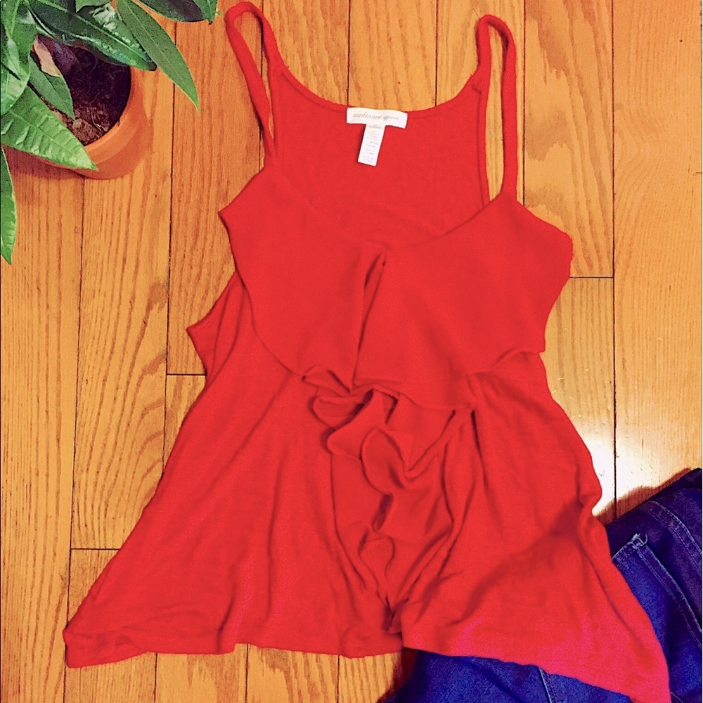 🌿{5 for $25}  Ambiance Camisole Ruffle Tank Top
